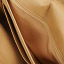 Chanel Single Flap Bag Beige Quilted Lambskin With Black Hardware