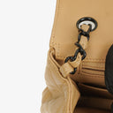 Chanel Single Flap Bag Beige Quilted Lambskin With Black Hardware