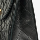 Chanel Single Flap Bag Black Quilted Leather With 24K Gold-Plated Hardware