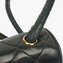 Chanel Single Flap Bag Black Quilted Leather With 24K Gold-Plated Hardware