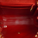 Chanel Single Flap Bag In Red Quilted Suede With 24K Gold-Plated Hardware