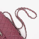 Chanel Single Flap Bag Quilted Lambskin Silver Toned Hardware