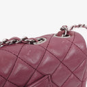 Chanel Single Flap Bag Quilted Lambskin Silver Toned Hardware