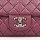 Chanel Single Flap Bag Quilted Lambskin Silver Toned Hardware