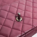 Chanel Single Flap Bag Quilted Lambskin Silver Toned Hardware