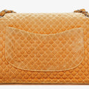 Chanel Single Flap Quilted Velvet Shoulder Bags With Silver-Tone Hardware