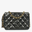 Chanel Small Black Patent Leather Full Flap Bag