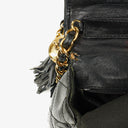 Chanel Small Black Patent Leather Full Flap Bag