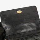 Chanel Small Black Patent Leather Full Flap Bag