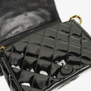 Chanel Small Black Patent Leather Full Flap Bag