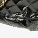 Chanel Small Black Patent Leather Full Flap Bag