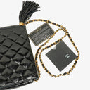 Chanel Small Black Patent Leather Full Flap Bag
