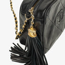 Chanel Small Camera Tassel Black Leather Crossbody Bag