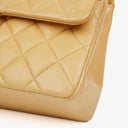 Chanel Small Clasic Double Flap Beige Quilted Lambskin With Silver-tone Hardware