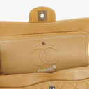 Chanel Small Clasic Double Flap Beige Quilted Lambskin With Silver-tone Hardware