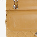 Chanel Small Clasic Double Flap Beige Quilted Lambskin With Silver-tone Hardware