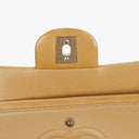 Chanel Small Clasic Double Flap Beige Quilted Lambskin With Silver-tone Hardware