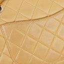 Chanel Small Clasic Double Flap Beige Quilted Lambskin With Silver-tone Hardware