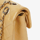 Chanel Small Clasic Double Flap Beige Quilted Lambskin With Silver-tone Hardware