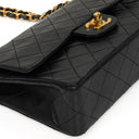 Chanel Small Classic Black Quilted Lambskin Double Flap Bag With 24K Gold-Plated Hardware