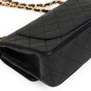 Chanel Small Classic Black Quilted Lambskin Double Flap Bag With 24K Gold-Plated Hardware