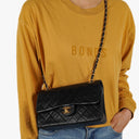 Chanel Small Classic Black Quilted Lambskin Double Flap Bag With 24K Gold-Plated Hardware