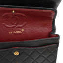 Chanel Small Classic Black Quilted Lambskin Double Flap Bag With 24K Gold-Plated Hardware