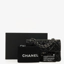 Chanel Small Classic Black Quilted Lambskin Double Flap Bag With Silver-Tone Hardware