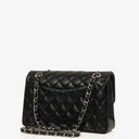 Chanel Small Classic Black Quilted Lambskin Double Flap Bag With Silver-Tone Hardware