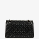 Chanel Small Classic Black Quilted Lambskin Double Flap Bag With Silver-Tone Hardware