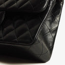 Chanel Small Classic Black Quilted Lambskin Double Flap Bag With Silver-Tone Hardware