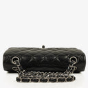 Chanel Small Classic Black Quilted Lambskin Double Flap Bag With Silver-Tone Hardware