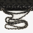 Chanel Small Classic Black Quilted Lambskin Double Flap Bag With Silver-Tone Hardware