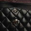 Chanel Small Classic Black Quilted Lambskin Double Flap Bag With Silver-Tone Hardware