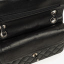 Chanel Small Classic Black Quilted Lambskin Double Flap Bag With Silver-Tone Hardware