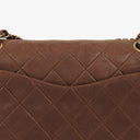 Chanel Small Classic Brown Quilted Lambskin Double Flap Bag With 24K Gold-Plated Hardware