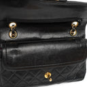 Chanel Small Classic Double Flap Bag in Black Lambskin with 24K Gold-Plated Hardware