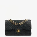 Chanel Small Classic Double Flap Bag In Black Quilted Lambskin With 24K Gold-Plated Hardware