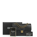 Chanel Small Classic Flap Bag Black Caviar 24K Gold Hardware