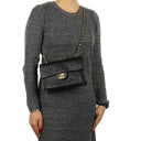 Chanel Small Classic Flap Bag Black Caviar 24K Gold Hardware