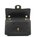 Chanel Small Classic Flap Bag Black Caviar 24K Gold Hardware