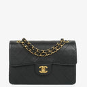Chanel Small Classic Flap Bag Black Caviar 24K Gold Hardware