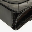 Chanel Small Classic Single Flap Bag Black Patent Quilted Leather With 24K Gold-Plated Hardware
