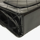 Chanel Small Classic Single Flap Bag Black Patent Quilted Leather With 24K Gold-Plated Hardware