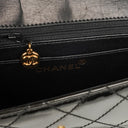 Chanel Small Classic Single Flap Bag Black Patent Quilted Leather With 24K Gold-Plated Hardware