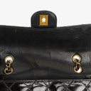 Chanel Small Classic Single Flap Bag Black Patent Quilted Leather With 24K Gold-Plated Hardware