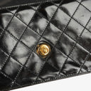 Chanel Small Classic Single Flap Bag Black Patent Quilted Leather With 24K Gold-Plated Hardware