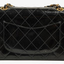 Chanel Small Classic Single Flap Bag Black Patent Quilted Leather With 24K Gold-Plated Hardware