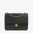 Chanel Small Classic Single Flap Bag Black Quilted Lambskin With 24K Gold-Plated Hardware