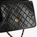 Chanel Small Classic Single Flap Bag Black Quilted Lambskin With 24K Gold-Plated Hardware